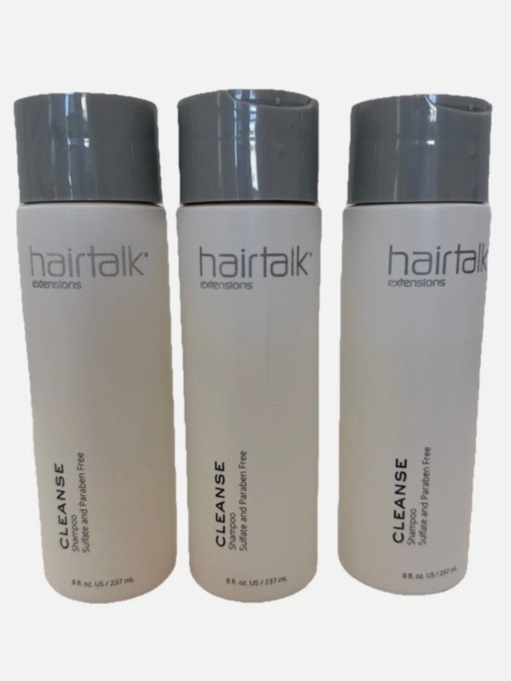 Lot of 3 HAIRTALK SHAMPOO Cleanse For Hair Extensions Sulfate and Paraben Free